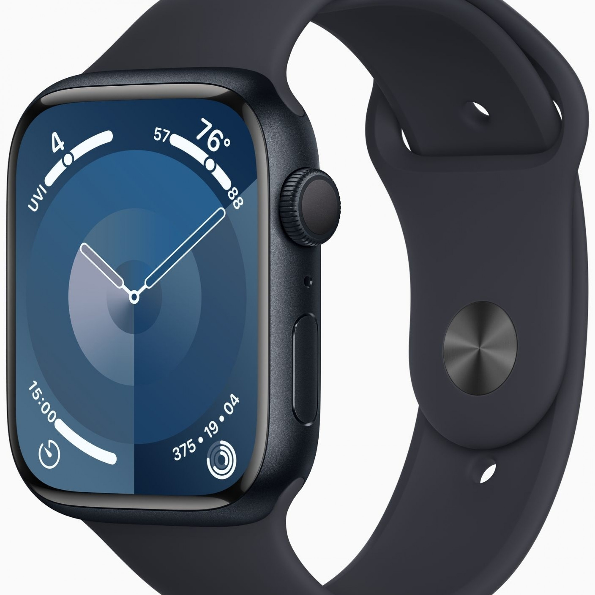 Apple Watch Series 9 GPS 41mm Midnight Aluminum Case w. Midnight Sport Band - M/L (MR8X3)
